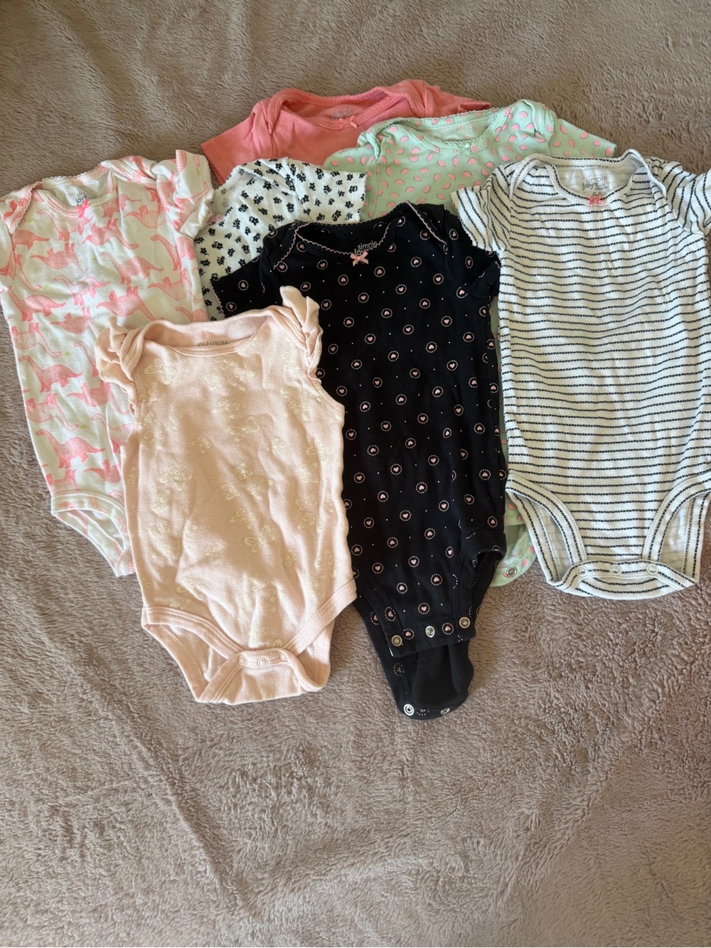 6-9 months 100% cotton onesies bundle